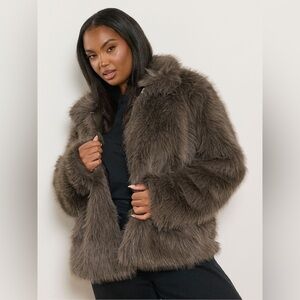 Brown Faux Fur Coat